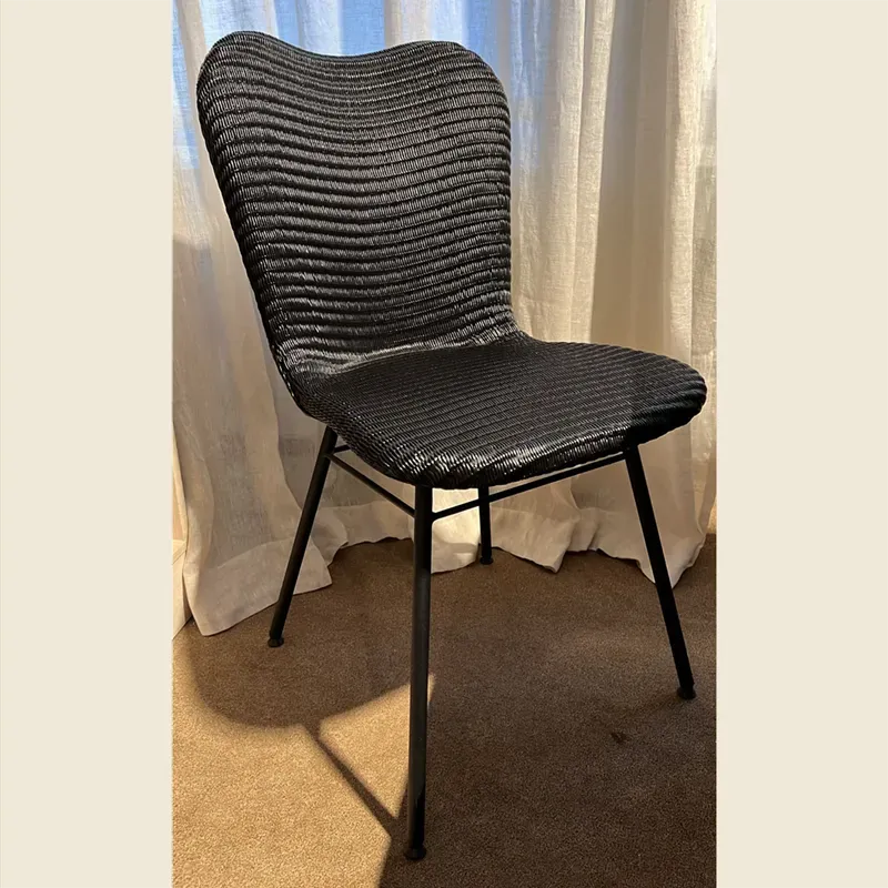 Private Sale: Lily Dining Chair in Schwarz, Steel Base, Vincent Sheppard